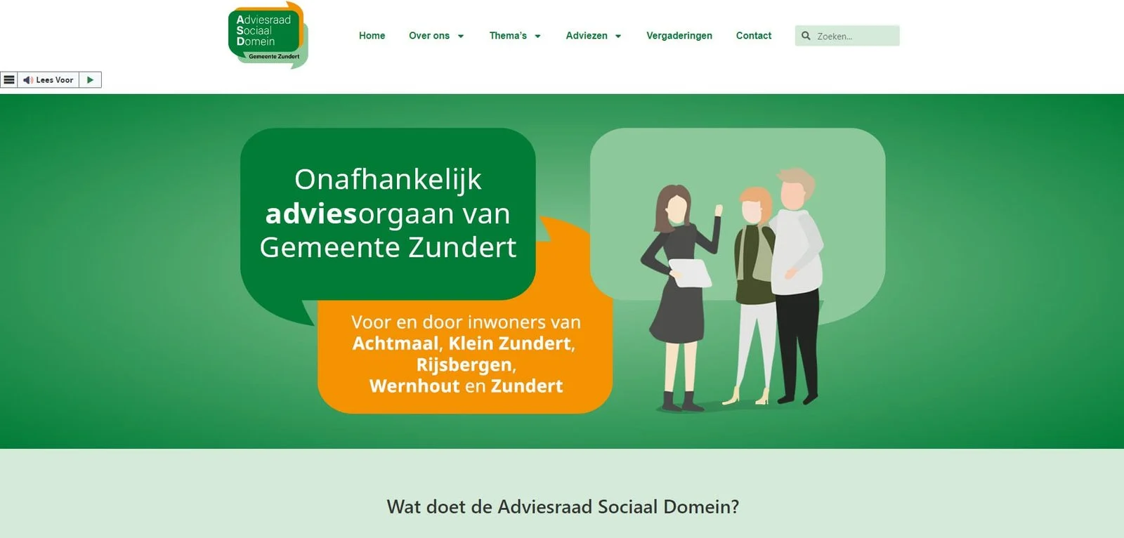 Nieuwe website Adviesraad Sociaal Domein Zundert