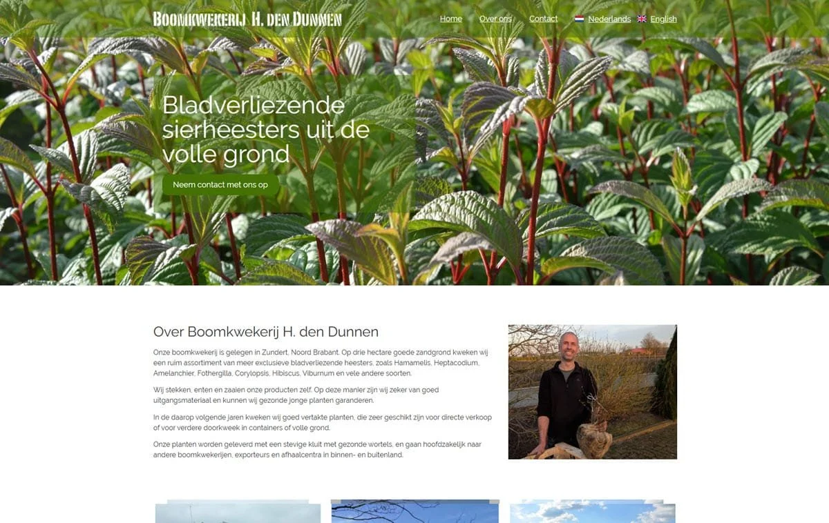 Site Boomkwekerij H Den Dunnen