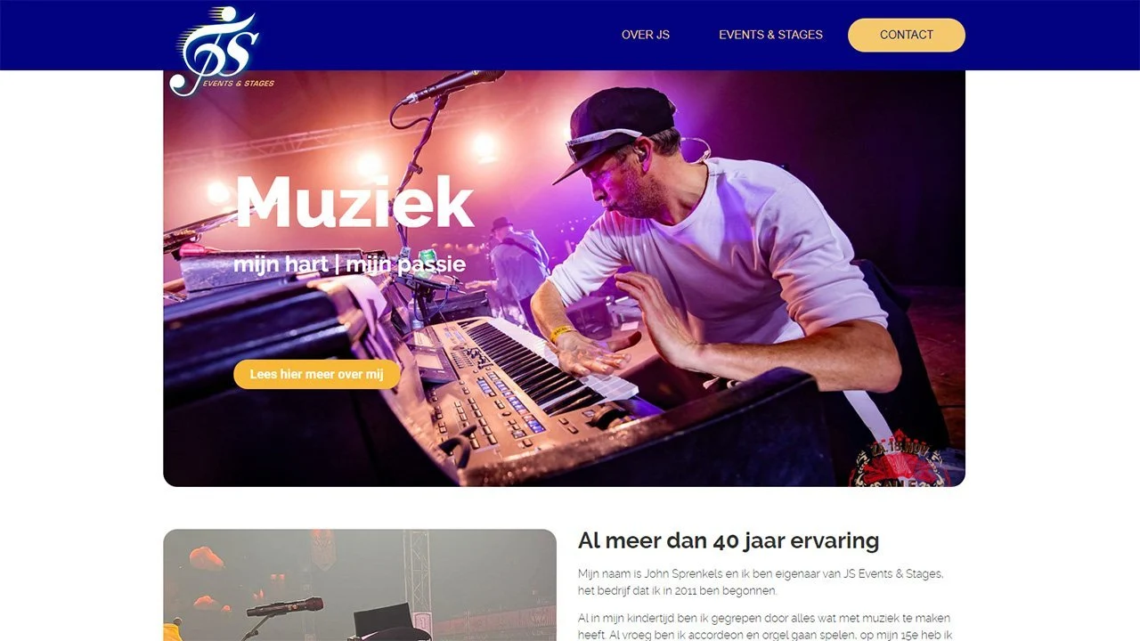 Nieuwe website voor JS Events & Stages
